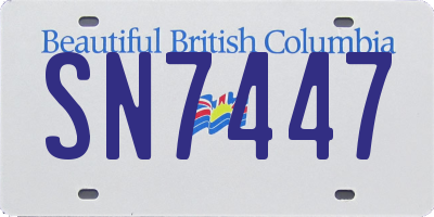 BC license plate SN7447