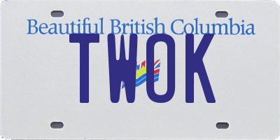 BC license plate TWOK