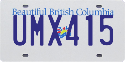 BC license plate UMX415