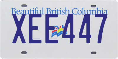 BC license plate XEE447
