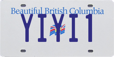 BC license plate YIYI1