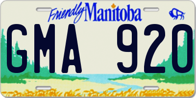 MB license plate GMA920
