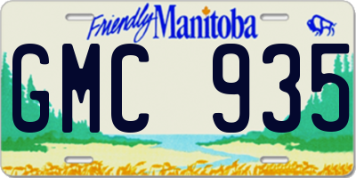 MB license plate GMC935