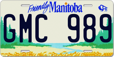 MB license plate GMC989
