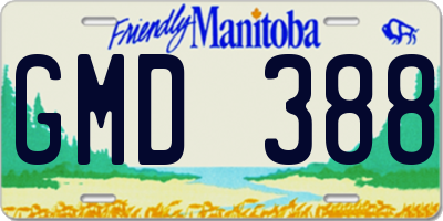 MB license plate GMD388