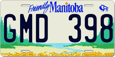 MB license plate GMD398