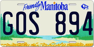 MB license plate GOS894