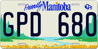 MB license plate GPD680