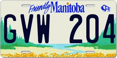 MB license plate GVW204