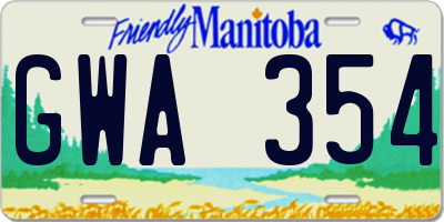 MB license plate GWA354