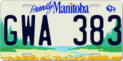 MB license plate GWA383
