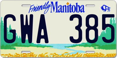MB license plate GWA385