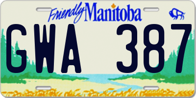 MB license plate GWA387