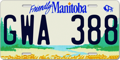 MB license plate GWA388