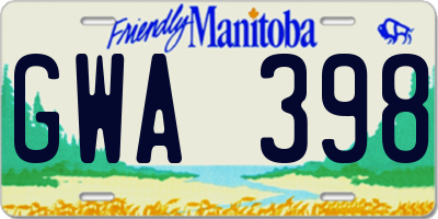 MB license plate GWA398