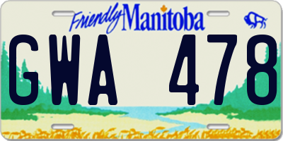 MB license plate GWA478