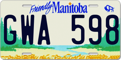 MB license plate GWA598