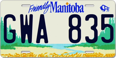 MB license plate GWA835