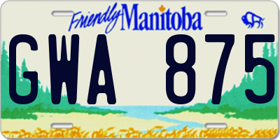 MB license plate GWA875