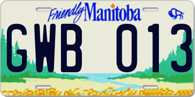 MB license plate GWB013
