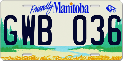 MB license plate GWB036