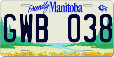 MB license plate GWB038