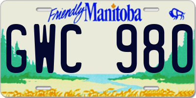 MB license plate GWC980
