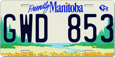 MB license plate GWD853