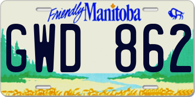MB license plate GWD862