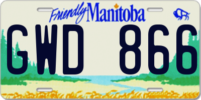 MB license plate GWD866