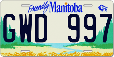MB license plate GWD997