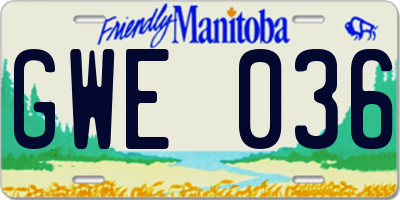 MB license plate GWE036