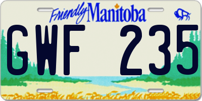 MB license plate GWF235