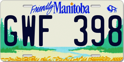 MB license plate GWF398