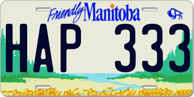 MB license plate HAP333