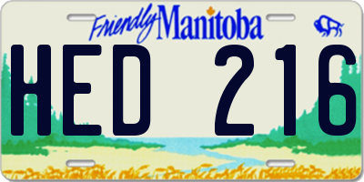MB license plate HED216