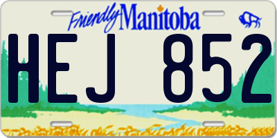 MB license plate HEJ852