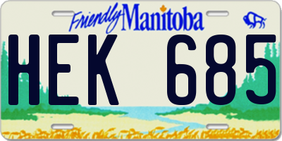 MB license plate HEK685