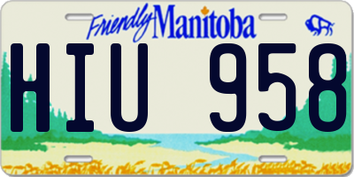 MB license plate HIU958