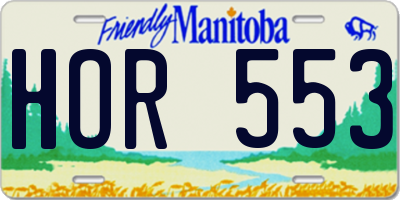 MB license plate HOR553