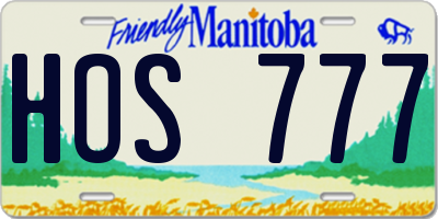 MB license plate HOS777