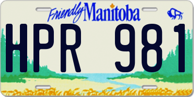 MB license plate HPR981
