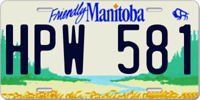 MB license plate HPW581