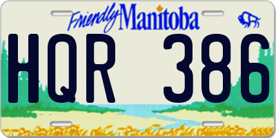MB license plate HQR386
