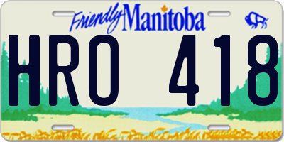 MB license plate HRO418