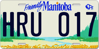 MB license plate HRU017