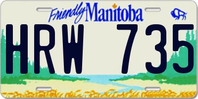 MB license plate HRW735