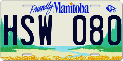 MB license plate HSW080
