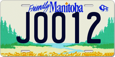 MB license plate J0012