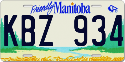 MB license plate KBZ934